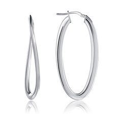 PRICES MAY VARY. Simple Design - Our large silver hoop earrings are approximately 2" long and features a unique twisted oval shape. They are high polished for a luxurious shine. These sterling silver earrings can be worn everyday with jeans and a tee or dress it up for a night out on the town. 925 Sterling Silver - Our gorgeous Sterling Silver hoop earrings are built with solid 925 Sterling Silver and a high polish finish for a luxurious shine. These hypoallergenic earrings are tarnish resistant Large Silver Hoop Earrings, Twisted Hoop Earrings, Hoop Earrings Silver, Italian Jewelry, Sterling Silver Hoop Earrings, Hypoallergenic Earrings, Sterling Silver Hoops, Jewelry Earrings Hoops, Silver Hoops