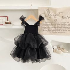 Baby Girl Black Herbon Style Elegant Princess Tutu Dress Princess Tutu Dress, Newborn Bodysuit, Baby Girl Patterns, Princess Tutu, Cute Cardigans, Baby Girl Floral, Girls Stripes, Tutu Skirt, Dress 100