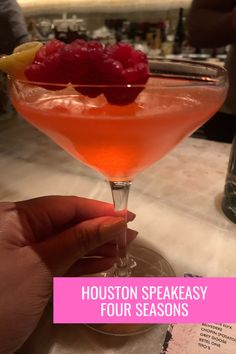 the houston speakeasy four seasons cocktail