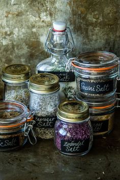 jars filled with different types of spices