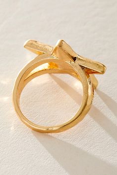 Great for gifting or gracing your own jewelry collection, this totally timeless ring is featured in a star-shaped silhouette with zodiac sign detailing at center for an added personalized, super special finishing touch. | Time In The Stars Zodiac Ring by Free People in Blue Zodiac Rings, Timeless Ring, In The Stars, Star Shape, Zodiac Sign, Jewelry Collection, Free People, Stars, Ring