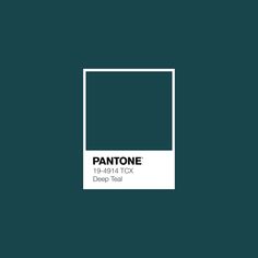 pantone's teal green color is shown in this image