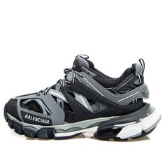 Balenciaga Track Sneaker 'Black Grey' 542023W3AD11819 (SNKR/Low Top/Non-Slip/Dad Shoes/Wear-resistant) Balenciaga Track Black, Balenciaga Track Sneaker, Track Black, Black Asics, Balenciaga Track, Dad Shoes, Balenciaga Shoes, Chunky Sneakers, Slate Grey