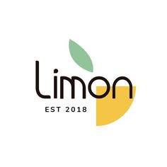 the logo for limoon est 2018 is shown in black and yellow, with an apple on