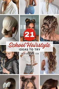 School Day Hairstyles, Elegant Buns, Rock Your School, Day Hairstyles, Elegant Bun, School Hairstyles, Hairstyles Braids, Creative Hairstyles