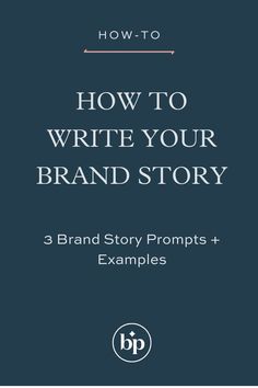 the title for how to write your brand story