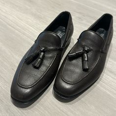 Salvatore Ferragamo Men’s Shoe In Brown Leather Size 8ee, Worn A Handful Of Times, In Good Condition, Very Light Scuff On Toe Of Shoe. Tassel Shoes, Salvatore Ferragamo Men, Ferragamo Men, Salvatore Ferragamo Shoes, Ferragamo Shoes, Slip Ons, Salvatore Ferragamo, Loafer Shoes, Brown Leather