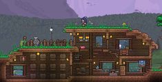 Terraria Starter House, Terraria Design, Starter House, Flat World