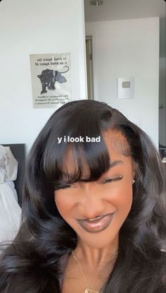 Fringe On Black Women, Black Women With Bangs Hairstyle, Black Women Bang Hairstyles, Side Part Bang Wig, Bangs Hairstyles Black Women, Fringe Black Women, Wigs With Bangs For Black Women, Bangs On Black Women, Fringe Bangs Black Women