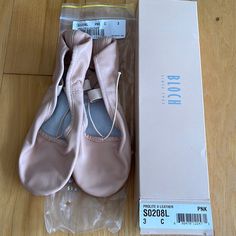 New In Box Never Used Size 3c Pink Leather