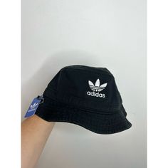 Adidas Originals Black Washed Unisex Black White Trefoil Logo Bucket Hat Nwt Brand New With Tags 100% Cotton Streetwear Casual, Adidas Black, Black Adidas, Adidas Women, Hats For Women, Adidas Originals, Bucket Hat, Women's Accessories, Black White