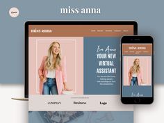 VIEW THE LIVE DEMO HERE: https://alove.my.canva.site/miss-anna-1 About the Product The Miss Anna LANDIN PAGE Canva website is a modern and professional Virtual Assistant website template and content creatives with a highly customizable collage style layout, perfect for all types of creative businesses. *Stand out and book the client you deserve with this one-of-a-kind, fully customizable virtual assistant website design template in Canva. *This was designed to help your creative business stand o Virtual Assistant Website, Canva Branding, Website Design Squarespace, Website Examples, Website Mockup, Creative Website Design, Style Collage, One Page Website, Collage Style