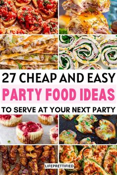 Party food for a crowd, party snacks, appetizer recipes for party, easy party food ideas, party foods, last minute appetizers, finger food ideas, fall party food ideas, game day food ideas, party food ideas for adults, easy party food recipes Best Easy Finger Foods For Parties, Classy Snacks For Party, Easy And Cheap Party Food Ideas, Finger Foods For 21st Birthday Party, Apps For Dinner Party, Kid Bday Party Food Ideas, Last Minute Bday Party Ideas, Finger Foods For Adults, Food To Share Party