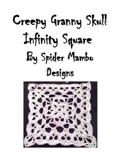 the front cover of a crochet granny skill book, featuring an image of a square