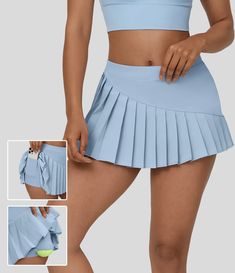 Discover Women’s Breezeful™ Mid Rise 2-in-1 Side Pocket Pleated Mini Quick Dry Tennis Skirt at Halara, Crowd-Approved Affordable Choices Made For What Moves You. Health Book, Tennis Outfits, Tennis Outfit Women, Skirt A Line, Backless Tank Top, Tennis Outfit, Workout Fits, Tennis Skirts, Tennis Fashion