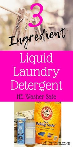 the three ingredients for liquid laundry deter