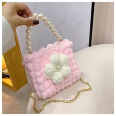 Kylethomasw Complete Bag Sweet Flower Bag Hand Woven Bag Strip Wool Handmade INS Hot Sale Crochet Flower Bag For Women New Fashion Crochet Flower Bag, Black Rucksack, Duck Gifts, Bags For Teens, Women Crossbody Bag, Travel Purse, Flower Bag, Wool Handmade