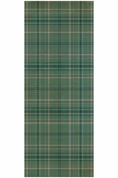 a green and white plaid fabric