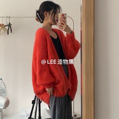 This is a knitted sweater by hand.Mohair sweaters will have a fuzzy feeling and very light. We can customize sizes, please tell me height and weight. Time:We will deliver the goods within 3 weeks after placing the order,and it will arrive in the US in 3-5 days. If you have any questions, please contact us and we will give you a satisfactory reply. Winter Mohair Cardigan With Soft Texture, Soft Mohair Outerwear For Fall, Winter Mohair Cardigan, Mohair Cardigan With Soft Texture For Winter, Casual Mohair Long Sleeve Outerwear, Casual Long Sleeve Mohair Outerwear, Soft Mohair Cardigan, Soft Mohair Long Sleeve Cardigan, Mohair Cardigan With Soft Texture