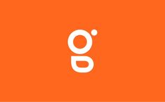 an orange background with the word go written in white on it and a black dot at the bottom