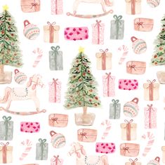 Christmas trees and presents , Raspberry Creek Fabrics Christmas Print Aesthetic, Christmas Wallpaper Presents, Red Coquette Christmas, Computer Backgrounds Christmas, Christmas Wallpaper Watercolor, Watercolor Christmas Wallpaper, Pink Christmas Illustration, Cute Christmas Prints, Christmas Background Simple