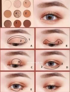 Membentuk Alis, Bentuk Alis, Mekap Mata, Soft Eye Makeup, Korean Eye, Doll Eye Makeup, Natural Make Up Looks, Korean Eye Makeup, Beauty Makeup Tutorial