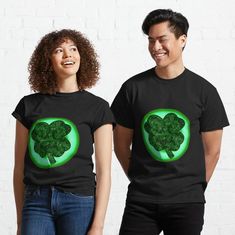 St Patrick's Day Celebration । four leaves । Trending Classic T-Shirt St Patricks Day T Shirts, Shirts For Boys, Women’s History, Four Leaves, Shirts For Women, Shirt For Women, Shirts For Men