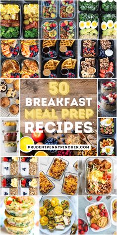 50 breakfast meal prep recipes that are ready to be eaten