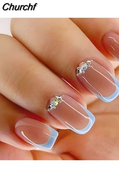 Short Fake Nails, Nail Tape, Nagel Tips, Her Nails, Fake Nails With Glue, Orange Nails, Rhinestone Designs, Artificial Nails, Nail Accessories