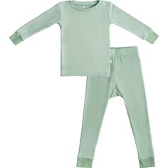 Looking for the PERFECT Bamboo PJ? You’ve found it! Our ultra-soft, Viscose from Bamboo Pajamas feature our proprietary LuxeWeave® fabric that infuses them with buttery softness. These dreamy pajamas are naturally moisture-wicking, gentle on your toddler's delicate skin, and breathable to soothe and comfort your little one from nighttime to naptime and beyond. | Dreamland Baby | Toddler Bamboo Pajamas, (Sage Green, Size 3Y) | Maisonette collects the best children’s products from around the world Bamboo Pajamas, Weighted Blanket, Buy Buy Baby, Blanket Designs, Mini Boden, Nap Time, Pottery Barn Kids, Baby Shop, How To Fall Asleep