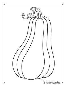 a black and white drawing of a pumpkin with swirls on it's top