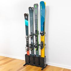 ad eBay - Find many great new & used options and get the best deals for Ski Storage Rack, 4 Pair Freestanding Skis Floor Mount, Wide Skis at the best online prices at eBay! Free shipping for many products! Snowboard Storage, Types Of Skiing, Snowboard Racks, Ski Rack, Garage Storage Racks, Powder Skiing, Ski Storage, Freestanding Storage, Storage Racks