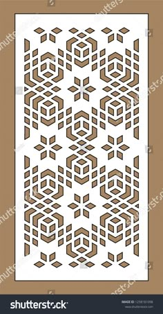 an abstract geometric design in brown and white