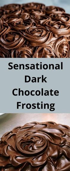 Dark Chocolate Frosting Recipe Easy, Chocolate Frosting For Decorating, Dark Chocolate Icing Recipe For Cake, Best Dark Chocolate Frosting, Dark Chocolate Cream Cheese Frosting, Chocolate Frosting For Cookies, Dark Chocolate Icing Recipe, Dark Chocolate Frosting Recipe, Chocolate Frosting Decorating Ideas