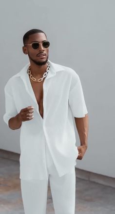 All White Mens Outfit, Party Outfit Night, Party Outfit Night Club, White Outfit For Men, Outfit Night Club, White Summer Outfits, Party Outfit Men, White Dress Outfit