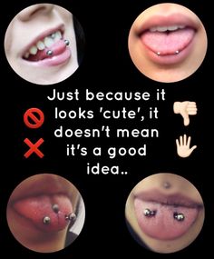 an image of different types of mouth piercings