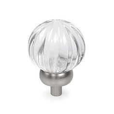 an image of a glass door knob on a white background