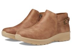 PRICES MAY VARY. Air Cooled Memory Foam Micro - Leather Side Zip Vegan Comfy Boots, Comfy Boot, Tan Woman, Shoes Boots Ankle, Skechers Women, Synthetic Rubber, Hiking Outfit, Ankle Bootie, Women's Boots