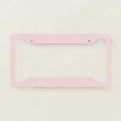 a pink license plate frame on a white background with space for the word's name