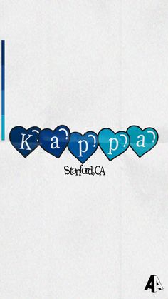 several hearts are arranged in the shape of letters that spell out kapp paa