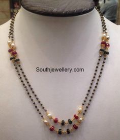 Latest Indian Jewellery, 22 Carat Gold Jewellery, Mangal Sutra, Mangalsutra Chain, Mangalsutra Design, Black Beads Mangalsutra, Black Beads Mangalsutra Design, Diamond Mangalsutra, Temple Jewelry