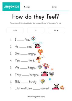 an english worksheet with the words how do they feel? and pictures on it