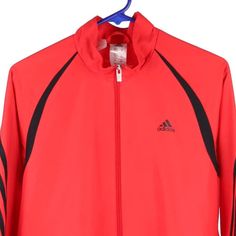 Description:Vintage Age 13-14 red Adidas track jacket, fits large.GENDER: boys CONDITION: very good.STYLE: track jacketERA: 1990sCOLOUR: redFABRIC: polyester Red Hooded Track Jacket For Sports Events, Red Hooded Track Jacket For Sports, Red Track Jacket For Fall Sports Events, Hooded Red Track Jacket For Sports Season, Red Sportswear Windbreaker For Sports, Red Track Jacket For Winter Sports Events, Red Sporty Track Jacket For Sports Season, Sporty Red Track Jacket For Athletic Season, Red Sporty Track Jacket For Streetwear