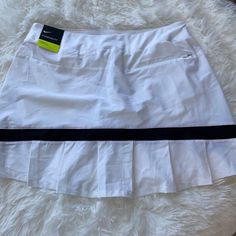 Nwt None Golf Skirt Attached Shorts Nike Dri-Fit Material Pleased Bottom Color: Black/White Very Cute! Nike White Skort For Spring, Nike White Fitted Tennis Skirt, Fitted White Nike Tennis Skirt, Nike White Tennis Skirt For Spring, Nike White Lined Skirt, Nike White Skirt For Spring, Fitted White Nike Skirt, Nike Sporty White Skirt, Nike Skirts