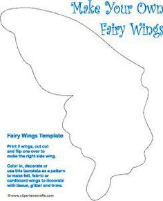 a paper cut out of the shape of a bird with text that reads, make your own fairy wings