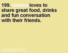 a yellow background with black text that reads, 1989 genni loves to share great food, drinks and fun conversation with their friends