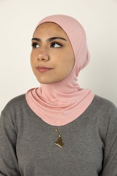 woman wearing a full coverage ninja undercap Casual Cotton Hijab, Casual Stretch Hijab In Solid Color, Casual Stretch Solid Color Hijab, Casual Pink Hijab, Under Scarf, Become Popular, Head And Neck, Muslim Women, The Head