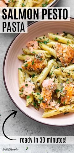 salmon pesto pasta in 30 minutes