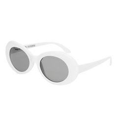 SMELLS LIKE TEEN SPIRIT. Nostalgic rounded silhouette sunglasses 100% UV-protected Thick plastic molded frames: white frame, white shades Dimensions- Height: 2.28"- Length: 5.4"- Width: 5.5" ALL SALES ARE FINAL. White Shades, Smells Like Teen Spirit, Plastic Molds, White Frame, Round Sunglasses, Shades, Sunglasses, White