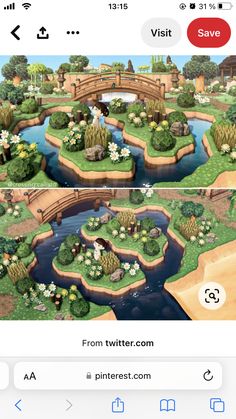 two screens showing the same scene in animal crossing